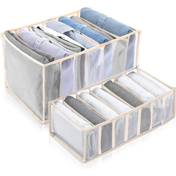 Other - HIPTIS Wardrobe Clothes Organizer,2PCS Washable Drawer Organizers for Clothes La